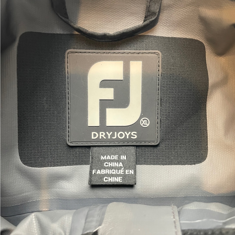 FootJoy Men's HydroLite ZIP Golf Rain Jacket WATERPROOF CHARCOAL HOUNDSTOOTH XL - Picture 4 of 16